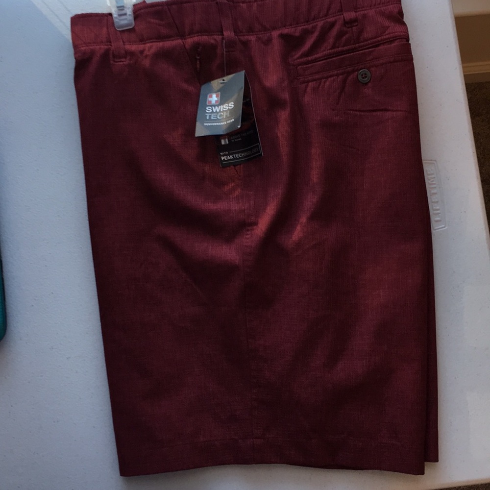One pair of men’s shorts. Color Wine.